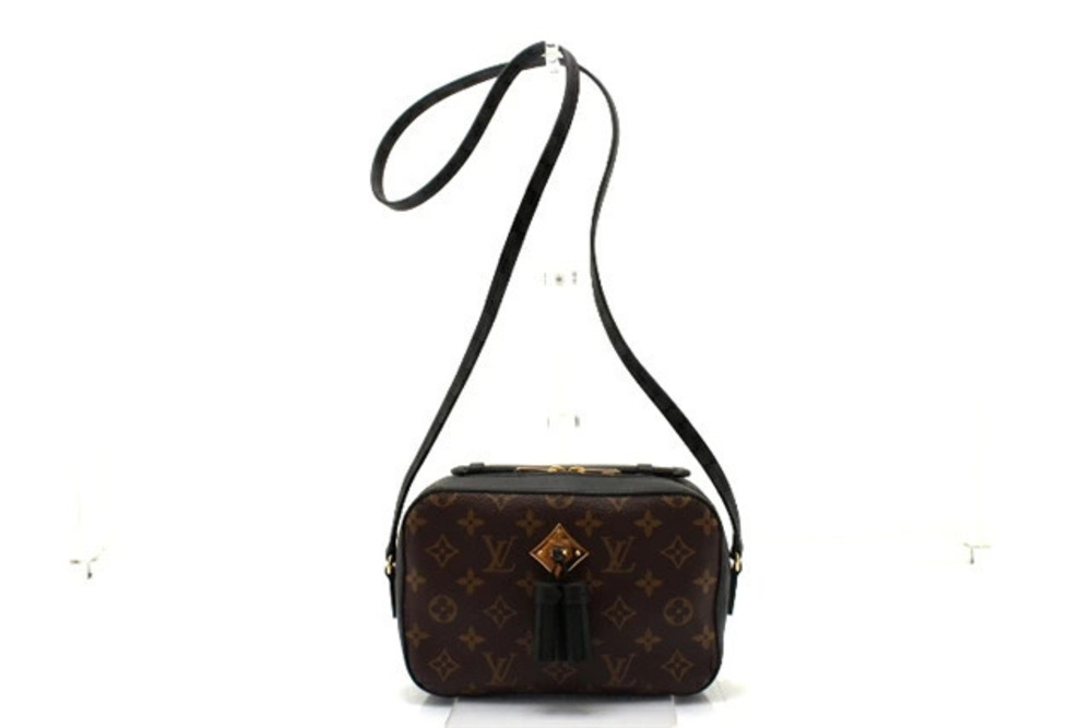 LOUIS VUITTON Saintonge Shoulder Bag Monogram Noir Black